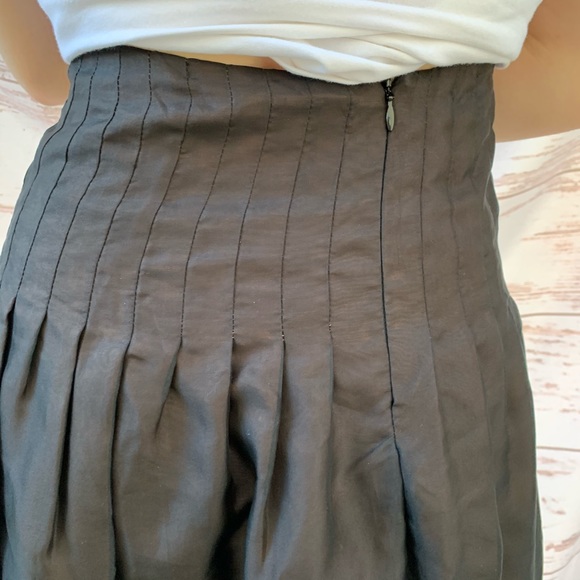 Vintage silk and lace midi skirt size 6 black lined size 6 - Picture 6 of 16